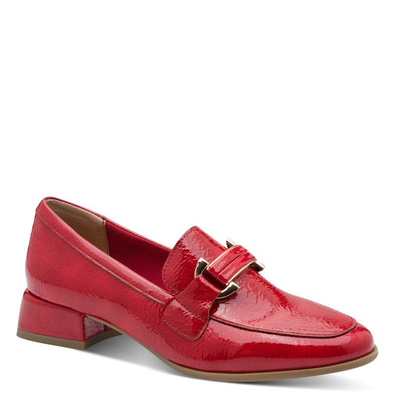 Marco Tozzi Womens RED / 4UK Marco Tozzi Womens Red Slip On Shoes 2-24250-45