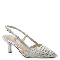Marco Tozzi Womens SILVER / 3UK Marco Tozzi Womens Silver Pointed Slingback Shoe 2-29667-46