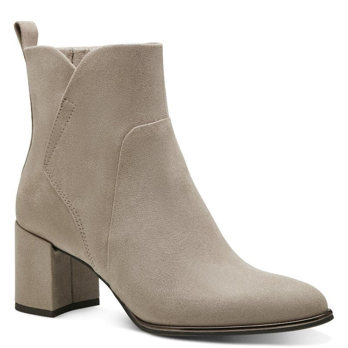 Marco Tozzi Womens TAUPE / 4UK Marco Tozzi Womens Taupe Side Zip Ankle Boot 2-25095-41