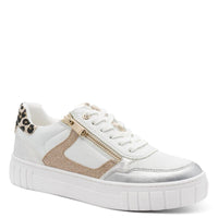 Marco Tozzi Womens WHITE / 3UK Marco Tozzi Womens White Side Zip Fashion Trainer 2-23702-46