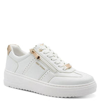 Marco Tozzi Womens WHITE / 3UK Marco Tozzi Womens White Side Zip Fashion Trainer 2-23766-46
