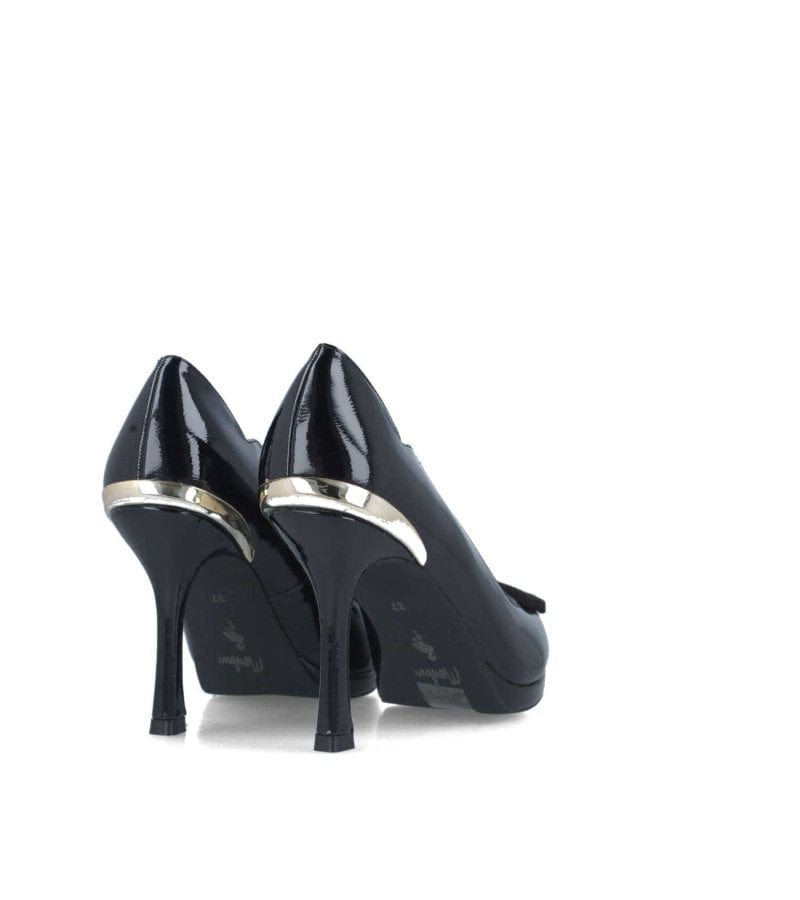 Menbur Womens Menbur Womens Black Patent Platform Heel Shoe - 24520