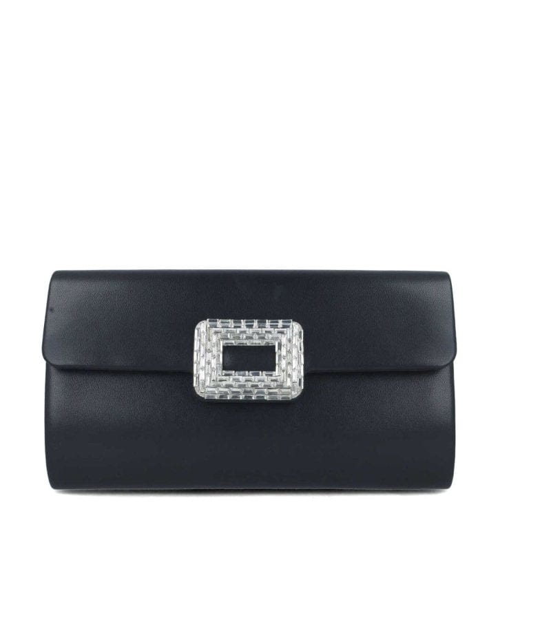 Menbur Womens ONE SIZE / BLACK Menbur Clutch Bag With Embellished Jewel Detail - 85424