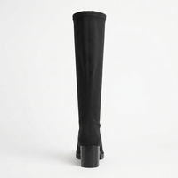 Miss Elastic Womens Miss Elastic Black Lycra Stretch Knee Boot - 78173