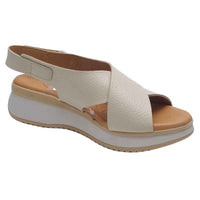 Oh My Sandals Womens Oh My Sandals Womens Beige Leather Sandal - 5661