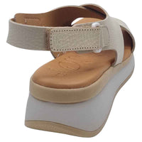 Oh My Sandals Womens Oh My Sandals Womens Beige Leather Sandal - 5661