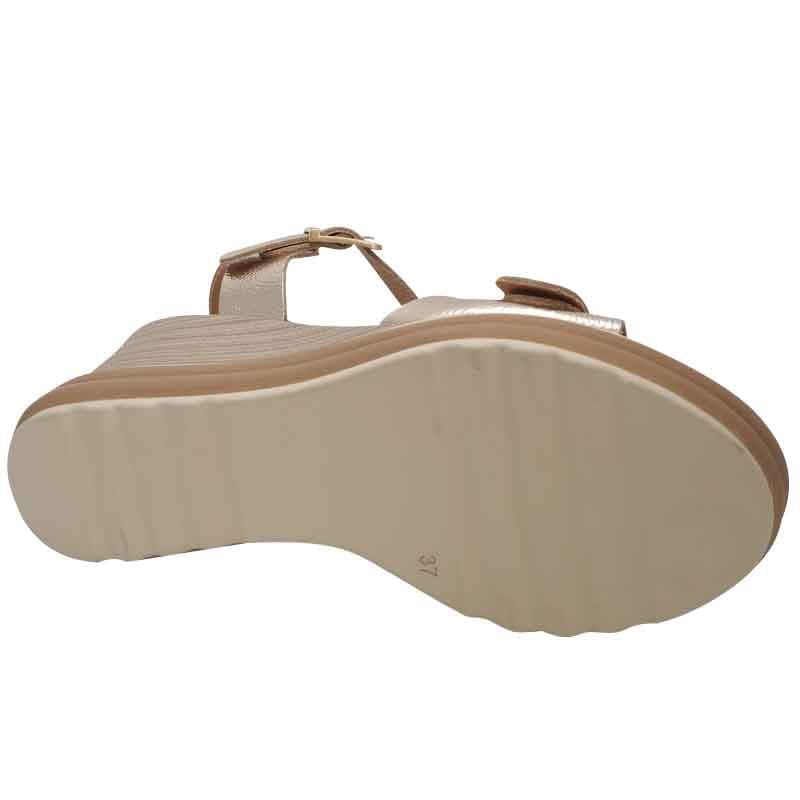 Oh My Sandals Womens Oh My Sandals Womens Gold Wedge Sandal - 6003