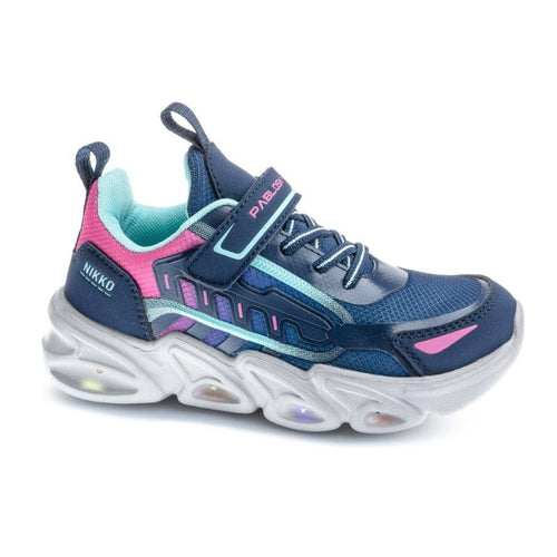Pablosky Kids 10UK / NAVY Pablosky Girls Light Up Trainer - 978520