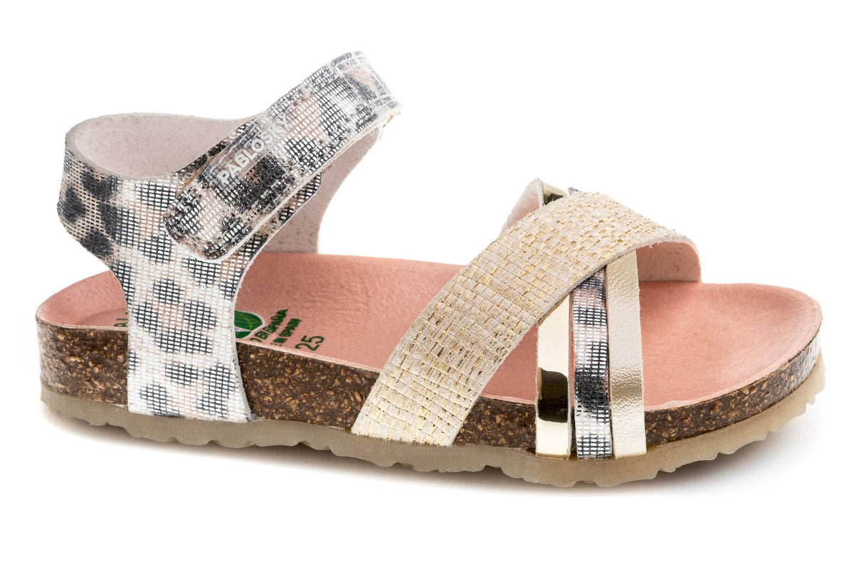 Pablosky Kids LEOPARD / 8.5UK Pablosky Girls Leopard Arch Support Bio Sandal - 447207