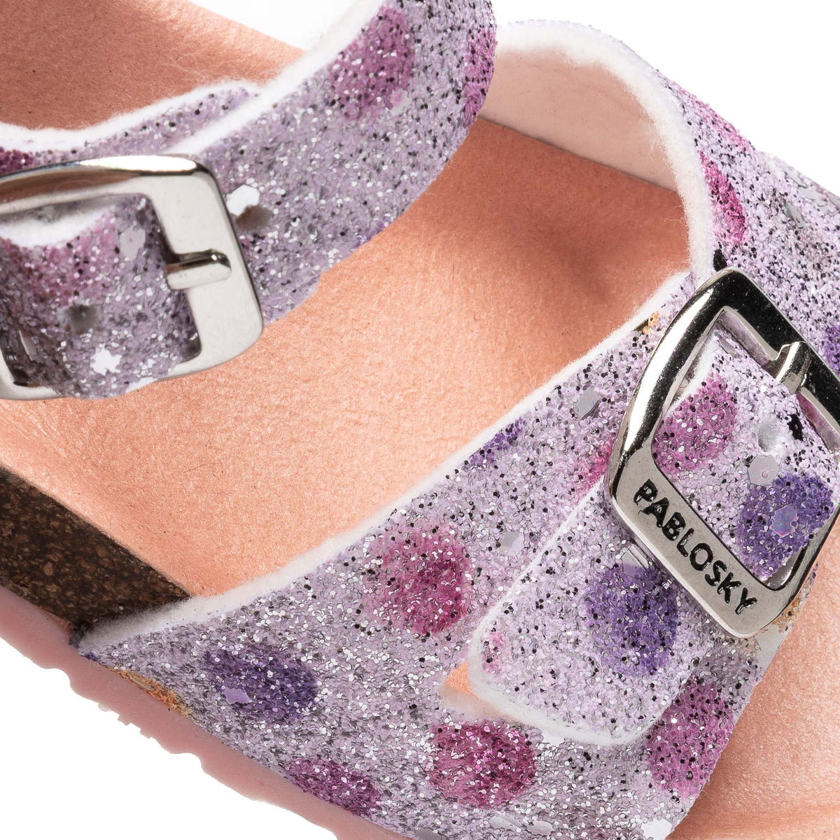 Pablosky Kids Pablosky Girls Purple Sparkle Bio Sandal - 446577