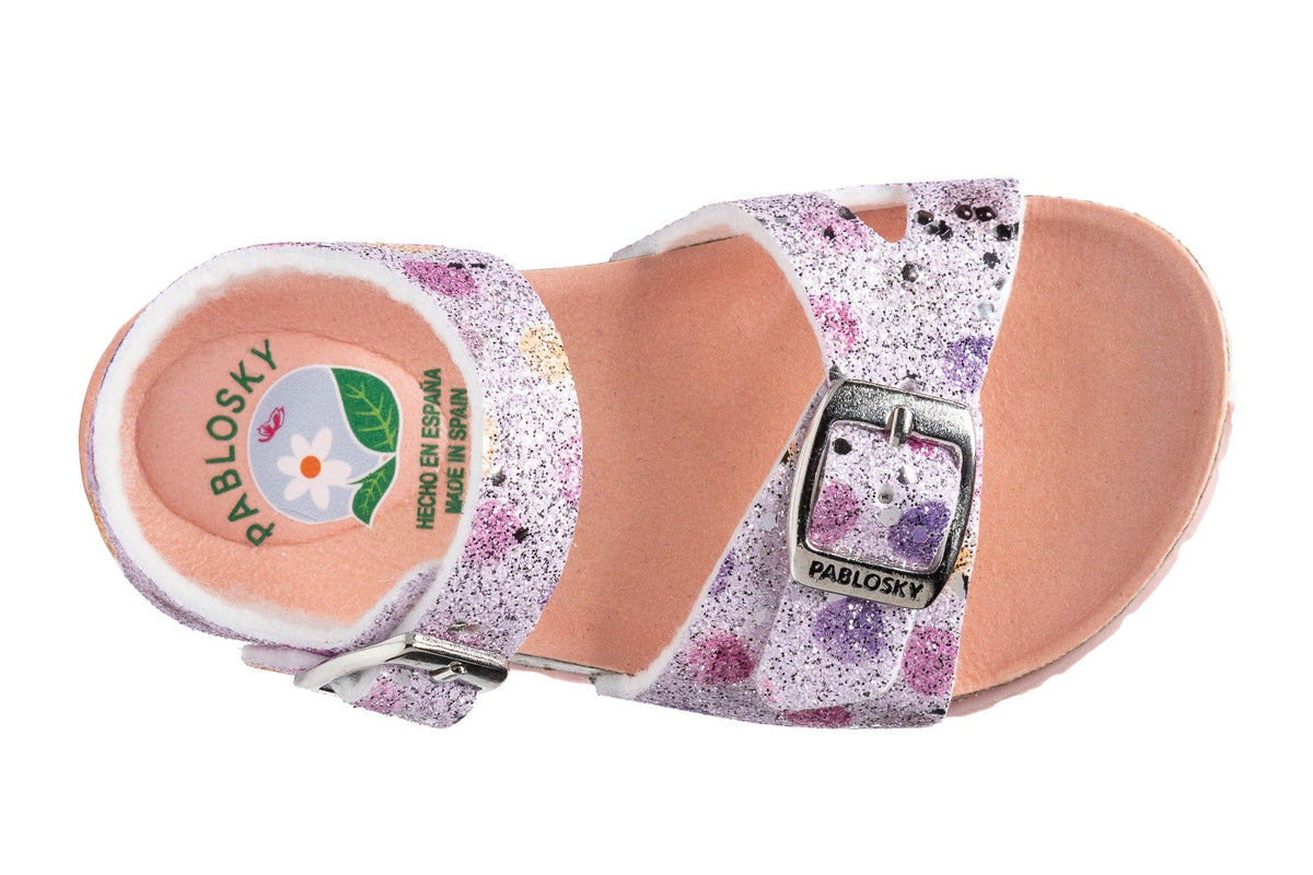 Pablosky Kids Pablosky Girls Purple Sparkle Bio Sandal - 446577