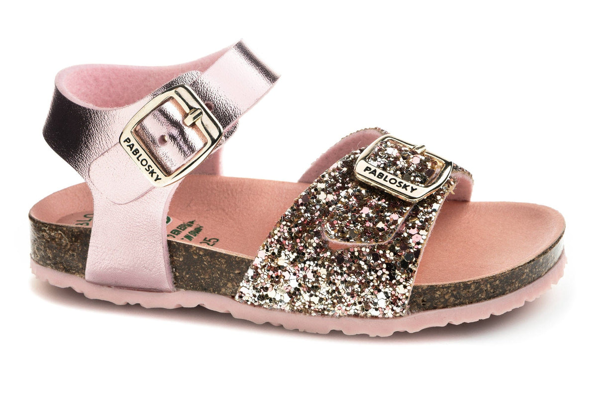 Pablosky Kids PINK / 8.5UK Pablosky Girls Pink Sparkle Bio Sandal - 446877