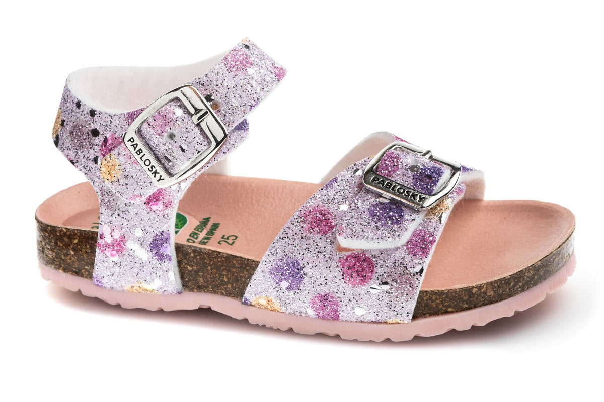 Pablosky Kids PURPLE / 8.5UK Pablosky Girls Purple Sparkle Bio Sandal - 446577