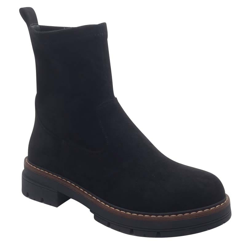 Redz Womens BLACK / 3UK Redz Black Suede Ankle Boot - 250627-10
