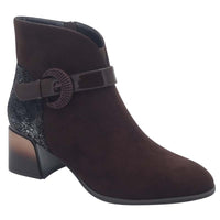 Redz Womens BROWN / 3UK Redz Brown Suede Dressy Ankel Boot - ABP91101