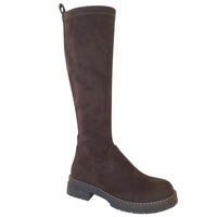 Redz Womens BROWN / 3UK Redz Brown Suede Knee Boot - 250267-11