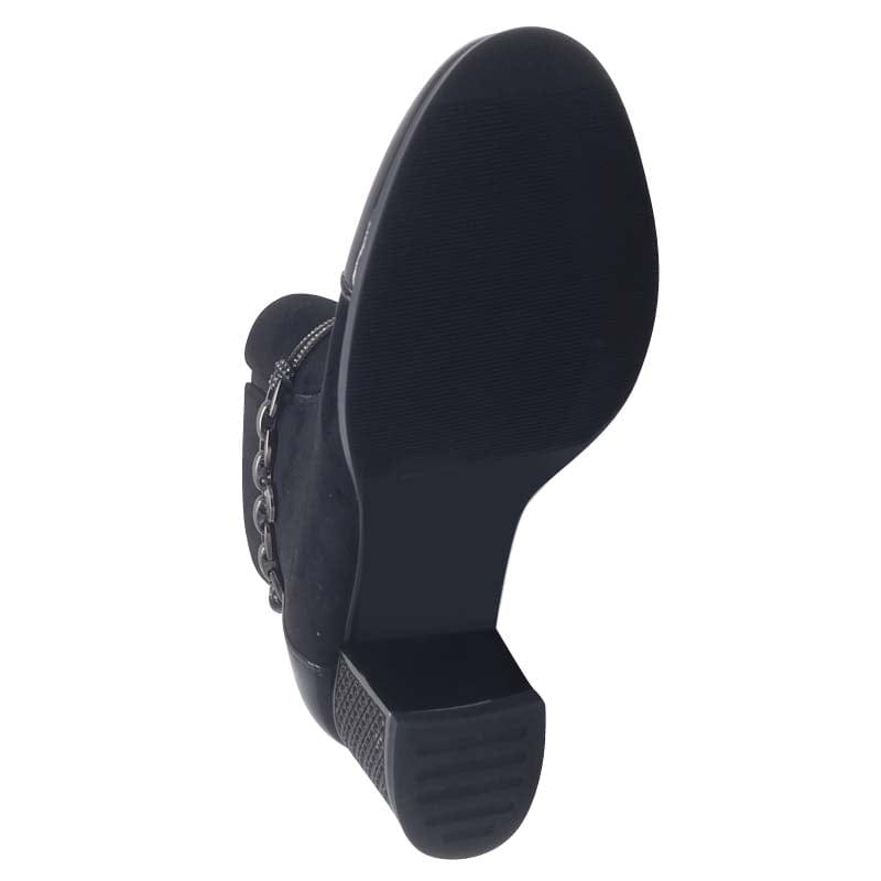 Redz Womens Redz Black Patent & Suede Ankel Boot - 1903