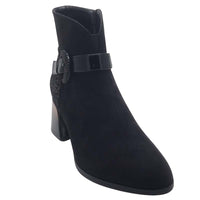 Redz Womens Redz Black Suede Dressy Ankel Boot - ABP91101