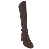 Redz Womens Redz Brown Knee Boot With Stretch - E647
