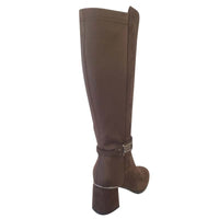 Redz Womens Redz Brown Knee Boot With Stretch - E647