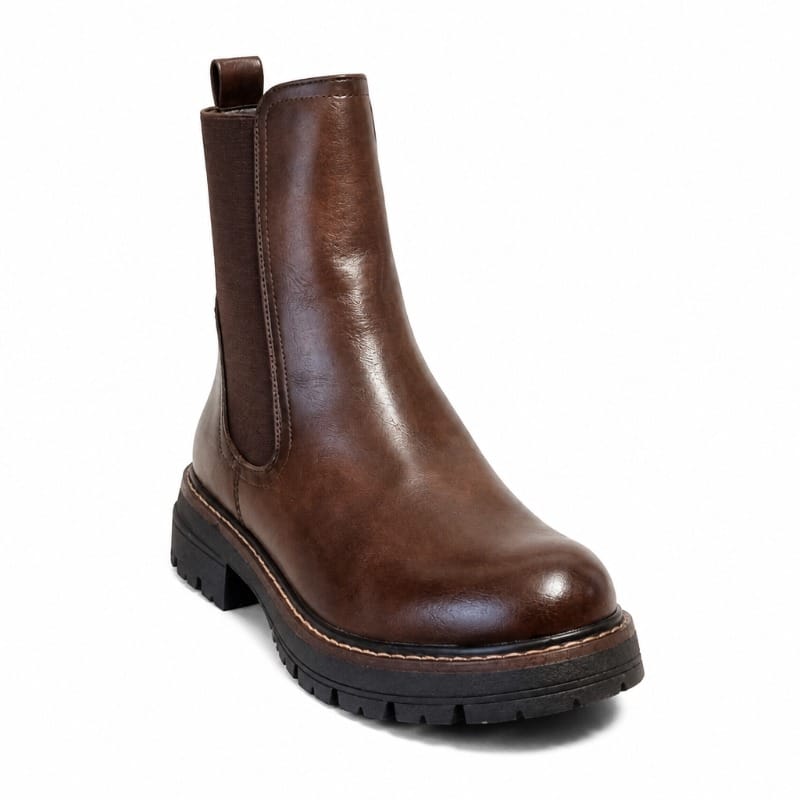 Redz Womens Redz Brown Suede Ankle Boot - CFQ62-1