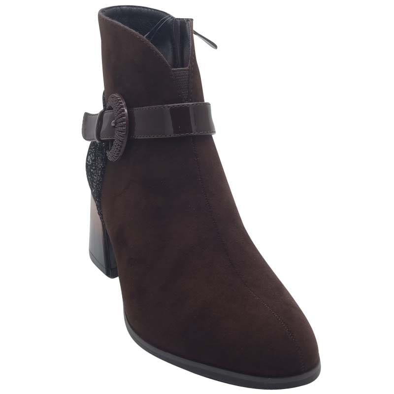 Redz Womens Redz Brown Suede Dressy Ankel Boot - ABP91101