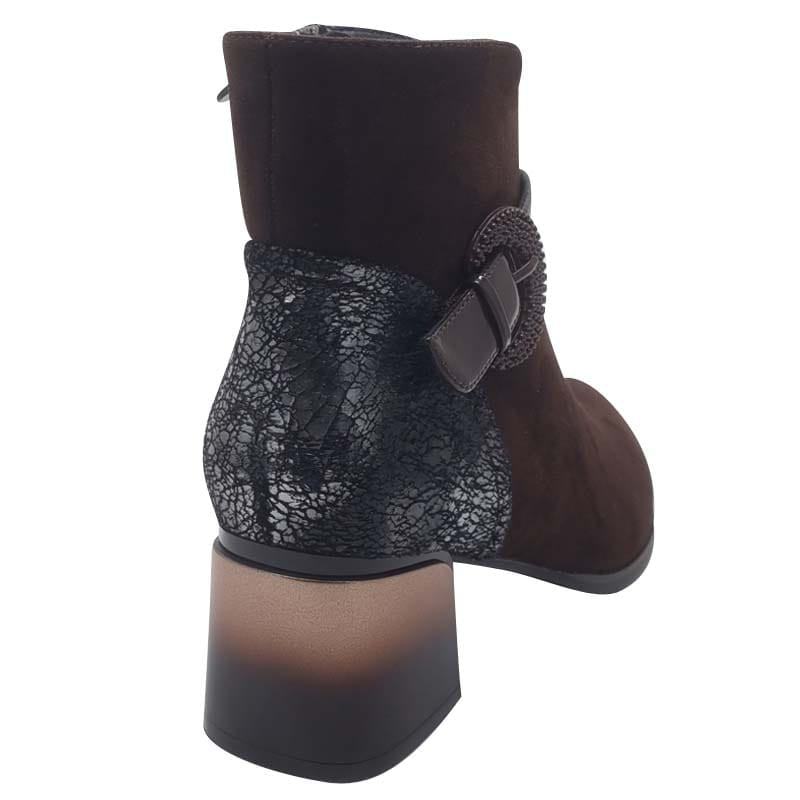 Redz Womens Redz Brown Suede Dressy Ankel Boot - ABP91101