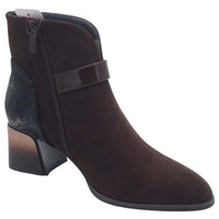 Redz Womens Redz Brown Suede Dressy Ankel Boot - ABP91101