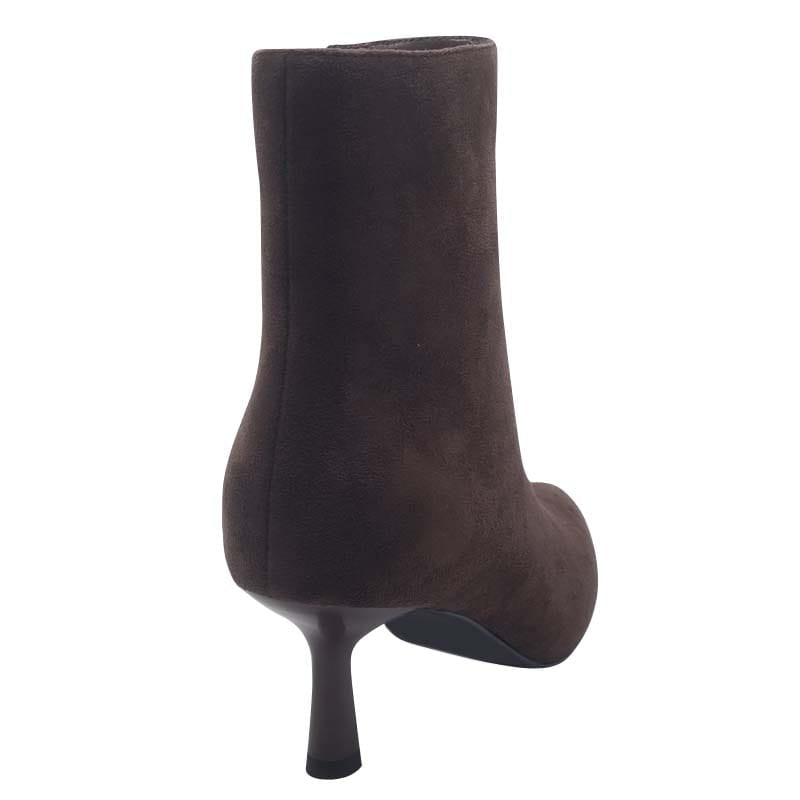 Redz Womens Redz Brown Suede Dressy Ankle Boot - F763