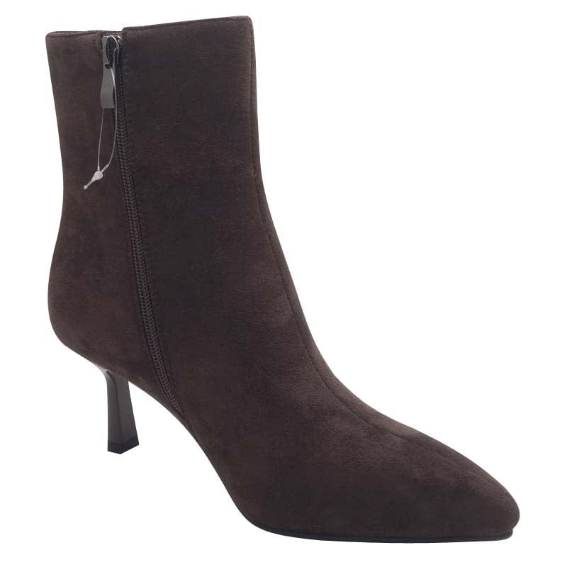 Redz Womens Redz Brown Suede Dressy Ankle Boot - F763
