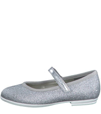 S Oliver Kids S Oliver Girls Glitter Ballet Flats Silver Shoes - 5-42401-42