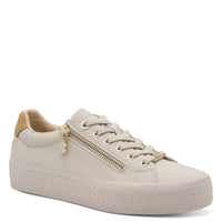 S Oliver Womens BEIGE / 4UK S.Oliver Womens Beige Lace-Up Fashion Trainer 5-23600-42
