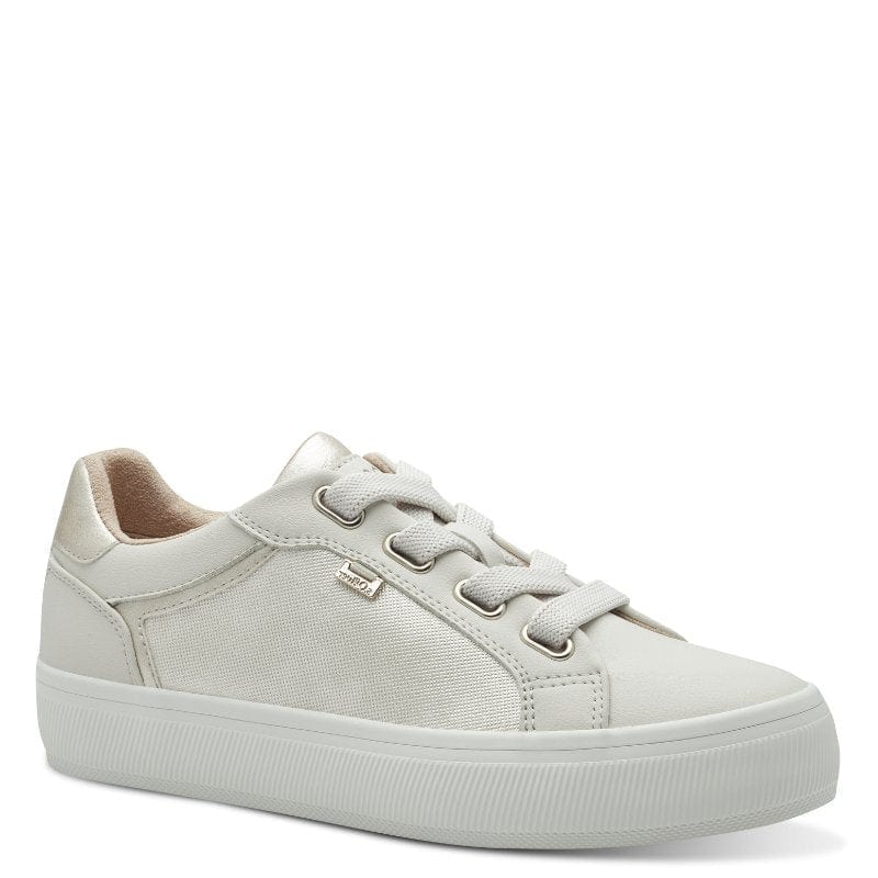 S Oliver Womens BEIGE / 4UK S.Oliver Womens Beige Lace-Up Shoe 5-23644-42