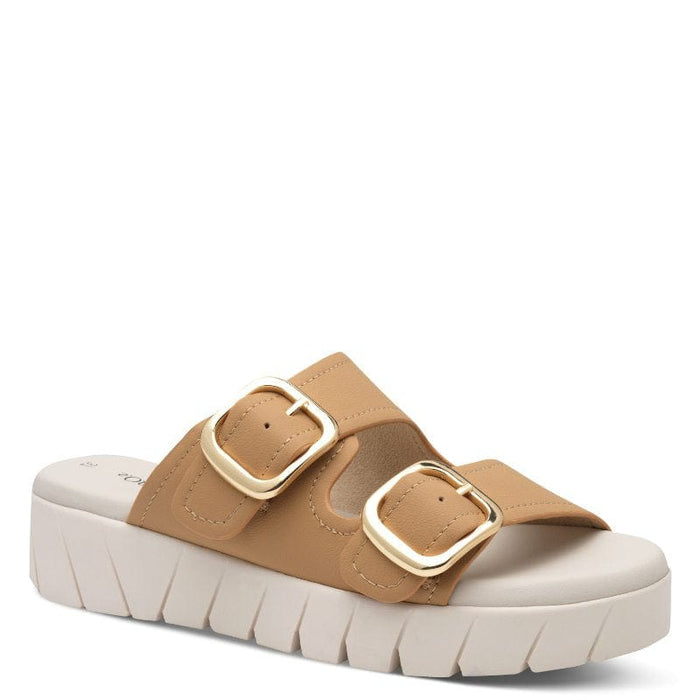 S Oliver Womens BEIGE / 4UK S.Oliver Womens Beige Slip-on Sandal 5-27205-44