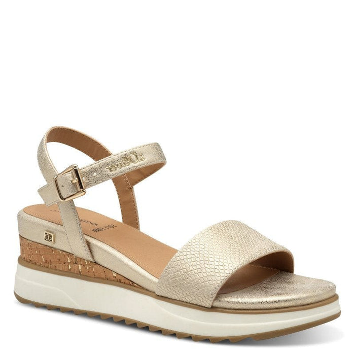S Oliver Womens BEIGE / 4UK S.Oliver Womens Beige Wedge Sandal 5-28708-42
