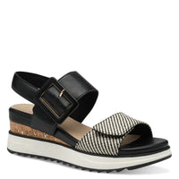 S Oliver Womens BLACK / 4UK S.Oliver Womens Black Wedge Sandal 5-28705-44