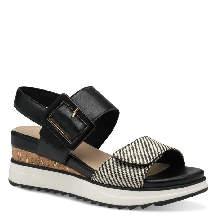 S Oliver Womens BLACK / 4UK S.Oliver Womens Black Wedge Sandal 5-28705-44