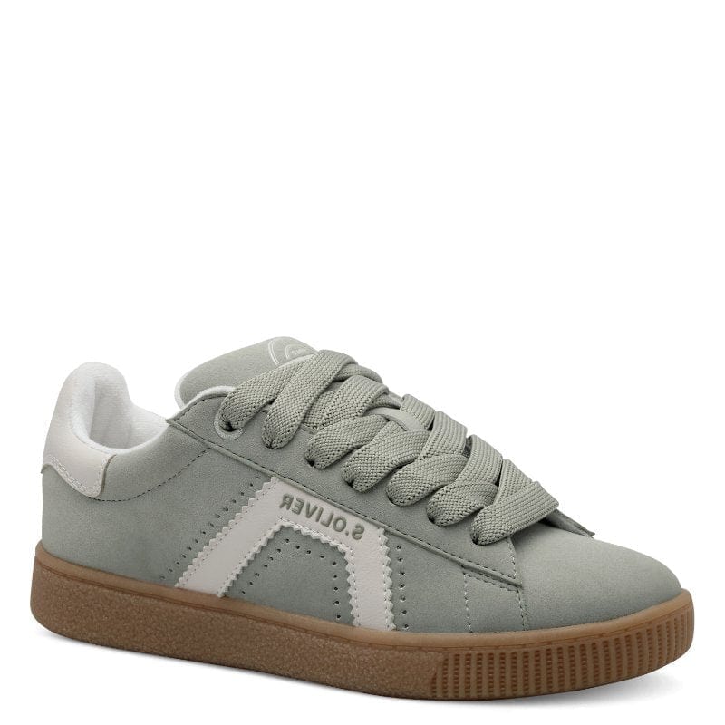 S Oliver Womens GREEN / 4UK S.Oliver Womens Green Lace-Up Shoe 5-23633-44
