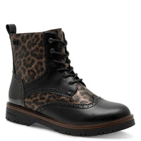 S Oliver Womens LEOPARD / 4UK S.Oliver Womens Leopard Print Lace Up Ankle Boots 5-25232-43