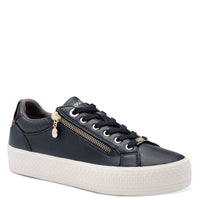 S Oliver Womens NAVY / 4UK S.Oliver Womens Navy Side Zip Fashion Trainer 5-23600-42