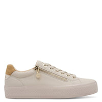 S Oliver Womens S.Oliver Womens Beige Lace-Up Fashion Trainer 5-23600-42
