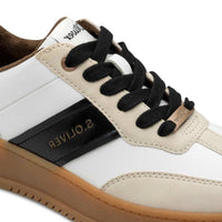 S Oliver Womens S.Oliver Womens Beige Lace-Up Fashion Trainer 5-23623-43
