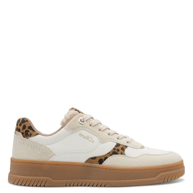 S Oliver Womens S.Oliver Womens Beige Lace-Up Fashion Trainer 5-23632-45