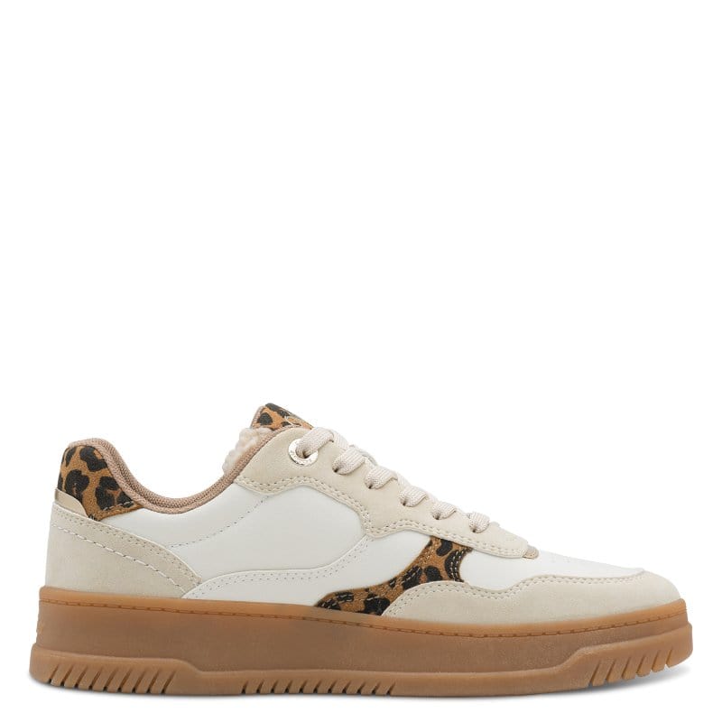 S Oliver Womens S.Oliver Womens Beige Lace-Up Fashion Trainer 5-23632-45
