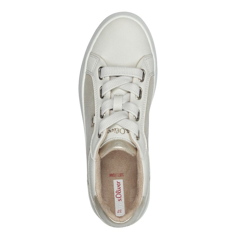 S Oliver Womens S.Oliver Womens Beige Lace-Up Shoe 5-23644-42