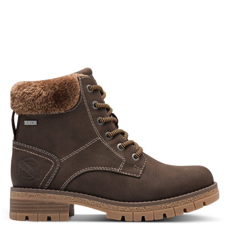 S Oliver Womens S.Oliver Womens Brown Lace Up Ankle Boots 5-26227-43
