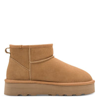 S Oliver Womens S.Oliver Womens Brown Leather Slip-On Ankle Ugg Boots 5-26352-41