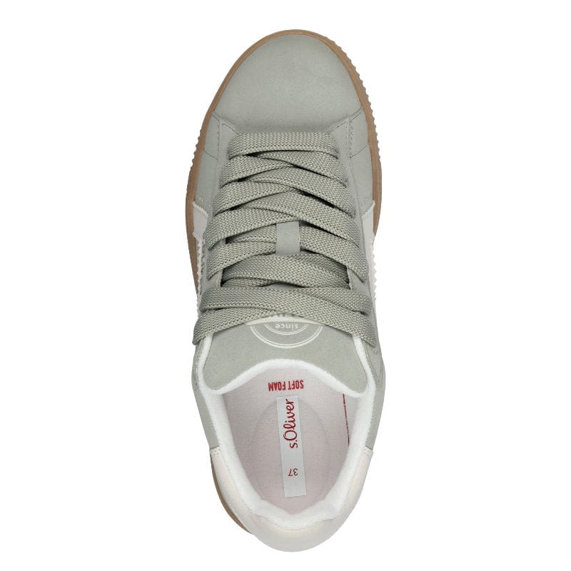 S Oliver Womens S.Oliver Womens Green Lace-Up Shoe 5-23633-44