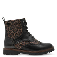 S Oliver Womens S.Oliver Womens Leopard Print Lace Up Ankle Boots 5-25232-43