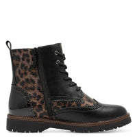 S Oliver Womens S.Oliver Womens Leopard Print Lace Up Ankle Boots 5-25232-43